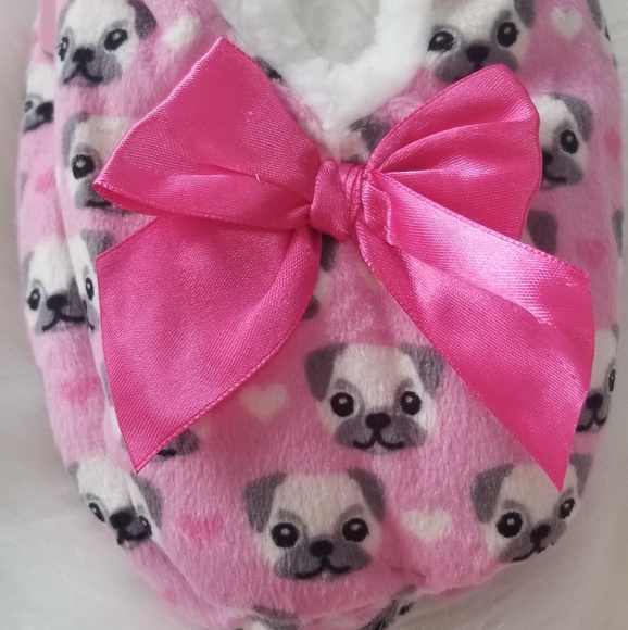 Pink pug slippers - Picture 2 of 3